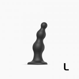 Насадка для страпону Strap-On-Me Dildo Plug Beads Black  L - 1