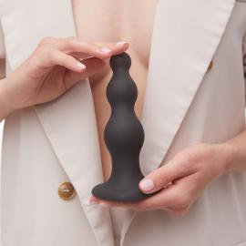 Насадка для страпону Strap-On-Me Dildo Plug Beads Black  L - 4