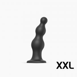 Насадка для страпону Strap-On-Me Dildo Plug Beads Black  XХL - 1