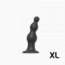 Насадка для страпону Strap-On-Me Dildo Plug Beads Black  XL - 1