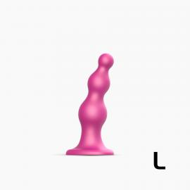 Насадка для страпону Strap-On-Me Dildo Plug Beads Framboise Metallic L - 1