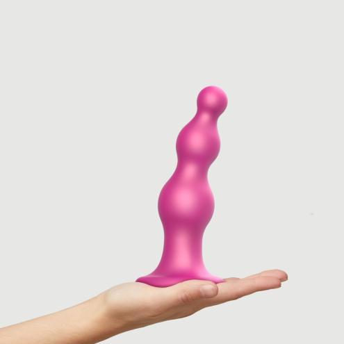 Насадка для страпона Strap-On-Me Dildo Plug Beads Framboise Metallic XXL