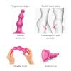 Насадка для страпону Strap-On-Me Dildo Plug Beads Framboise Metallic XXL