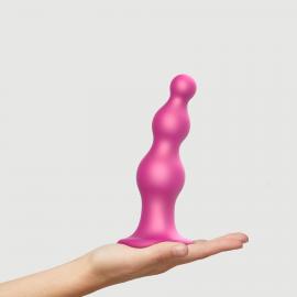Насадка для страпону Strap-On-Me Dildo Plug Beads Framboise Metallic XL - 2