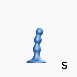 Насадка для страпону Strap-On-Me Dildo Plug Balls Blue Metallic S - 1