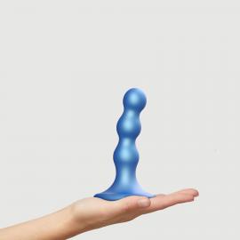 Насадка для страпону Strap-On-Me Dildo Plug Balls Blue Metallic S - 5