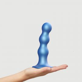 Насадка для страпону Strap-On-Me Dildo Plug Balls Blue Metallic L - 4