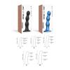 Насадка для страпона Strap-On-Me Dildo Plug Balls Blue Metallic L