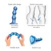Насадка для страпону Strap-On-Me Dildo Plug Balls Blue Metallic L