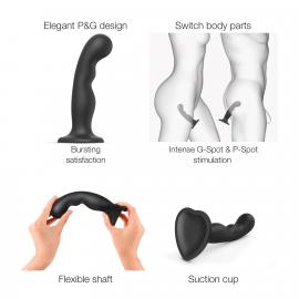 Насадка для страпона Strap-On-Me Dildo Plug P&G Black XХL - 5