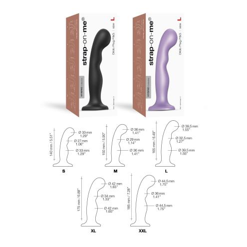 Насадка для страпона Strap-On-Me Dildo Plug P&G Lilas Metallic XХL