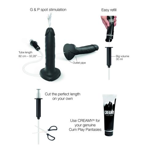 Кончающий фаллоимитатор Strap-On-Me Squirting Cum Dildo Realistic Black