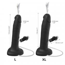 Кончающий фаллоимитатор Strap-On-Me Squirting Cum Dildo Realistic Black - 5