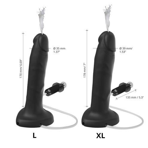 Кончающий фаллоимитатор Strap-On-Me Squirting Cum Dildo Realistic Black