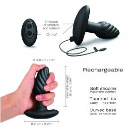 Анальна пробка з вібрацією та перловим масажем Dorcel Spin Plug - 3