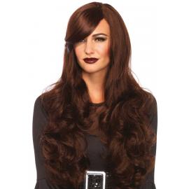 Хвиляста перука з косим чубчиком Leg Avenue Long Wavy Wig 68 см, коричневий