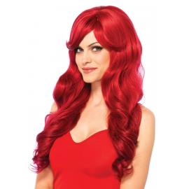 Хвиляста перука з косим чубчиком Leg Avenue Long Wavy Wig 68 см, червоний