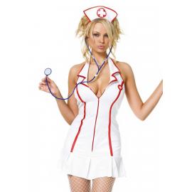 Еротичний костюм медсестри Leg Avenue Head Nurse M/L, сукня, аксесуар на голову, стетоскоп - 4