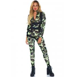 Еротичний костюм десантниці Leg Avenue Pretty Paratrooper L, комбінезон, портупея - 5