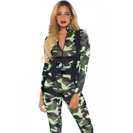 Еротичний костюм десантниці Leg Avenue Pretty Paratrooper XL, комбінезон, портупея - 1
