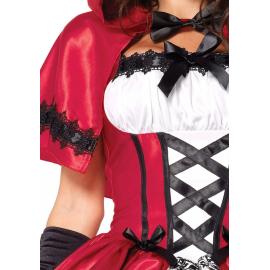 Еротичний костюм Червоної шапочки Leg Avenue Gothic Red Riding Hood XL, сукня, накидка - 6