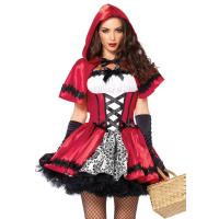 Еротичний костюм Червоної шапочки Leg Avenue Gothic Red Riding Hood 1X-2X, сукня, накидка