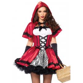 Еротичний костюм Червоної шапочки Leg Avenue Gothic Red Riding Hood 3X-4X, сукня, накидка - 1