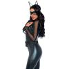 Еротичний костюм супергероя-кішечки Leg Avenue Wicked Kitty М, комбінезон, пояс, маска, вушка