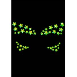 Прикраса-зірочки для тіла Leg Avenue Celeste face jewels sticker, наклейки, світяться у темряві - 2