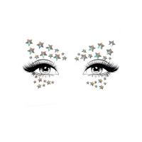 Прикраса-зірочки для тіла Leg Avenue Celeste face jewels sticker, наклейки, світяться у темряві