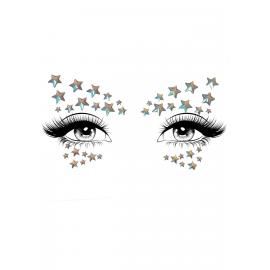 Прикраса-зірочки для тіла Leg Avenue Celeste face jewels sticker, наклейки, світяться у темряві - 1