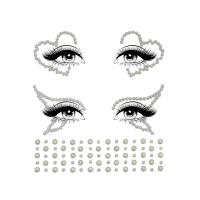 Набір страз-прикрас для тіла Leg Avenue Ayla face jewel sticker, наклейки, світяться у темряві