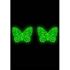 Пэстис-бабочки из кристаллов Leg Avenue Chrysallis nipple sticker, наклейки, светятся в темноте - 3