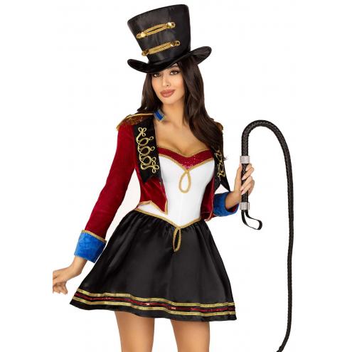 Костюм циркачки Leg Avenue Classic Ringmaster Costume S, сукня, капелюх