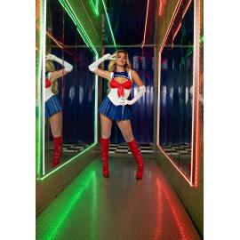 Еротичний костюм Сейлор Мун Leg Avenue Sexy Sailor S, сукня, рукавички, бант - 2