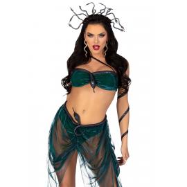 Еротичний костюм Медузи Горгони Leg Avenue Medusa Costume L, топ, спідниця, нарукавники, прикраси - 5