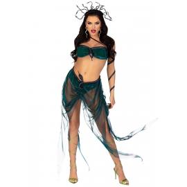 Еротичний костюм Медузи Горгони Leg Avenue Medusa Costume L, топ, спідниця, нарукавники, прикраси - 1
