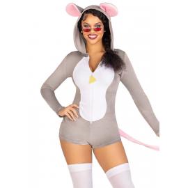 Комбінезон-костюм мишки Leg Avenue Comfy Mouse XS, з капюшоном - 1