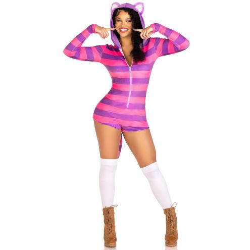 Комбінезон-костюм кішечки Leg Avenue Comfy Cheshire L, з капюшоном