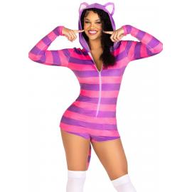 Комбінезон-костюм кішечки Leg Avenue Comfy Cheshire L, з капюшоном - 1