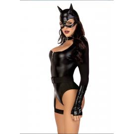 Еротичний костюм кішечки Leg Avenue Fierce Feline XS, боді, пояс з підв'язкою, маска кішки - 4