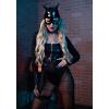 Еротичний костюм кішечки Leg Avenue Fierce Feline L, боді, пояс з підв'язкою, маска кішки