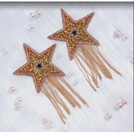 Пэстис-звезды с бахромой JSY Nipple Sticker RT236112 Gold, стикеры - 2