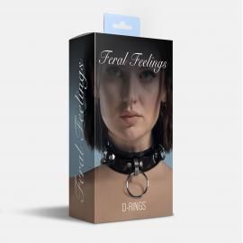Нашийник для фіксації Feral Feelings - D-Rings Black - 2