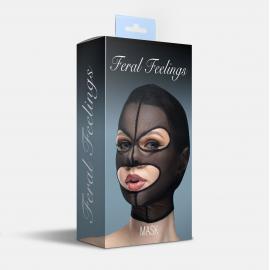 Маска сітка з відкритим ротом та очима Feral Feelings - Mask Black - 2