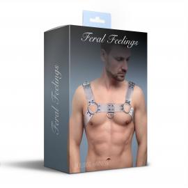 Чоловіча портупея на груди Feral Feelings - Bulldog Harness Trasparent - 3