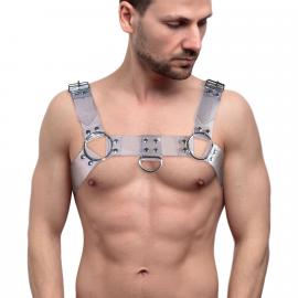 Чоловіча портупея на груди Feral Feelings - Bulldog Harness Trasparent - 1