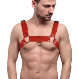 Чоловіча портупея на груди Feral Feelings - Bulldog Harness Red  - 1