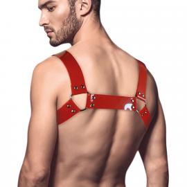Чоловіча портупея на груди Feral Feelings - Bulldog Harness Red  - 3