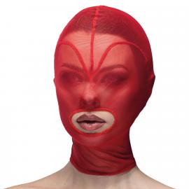 Маска серце сітка з відкритим ротом Feral Feelings - Hearts Mask Red/Red - 1